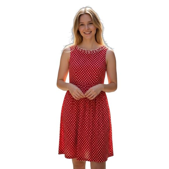 Vintage Salzburger Dirndl Dress Red Polka Dot Traditional Oktoberfest Costume - Picture 1 of 14